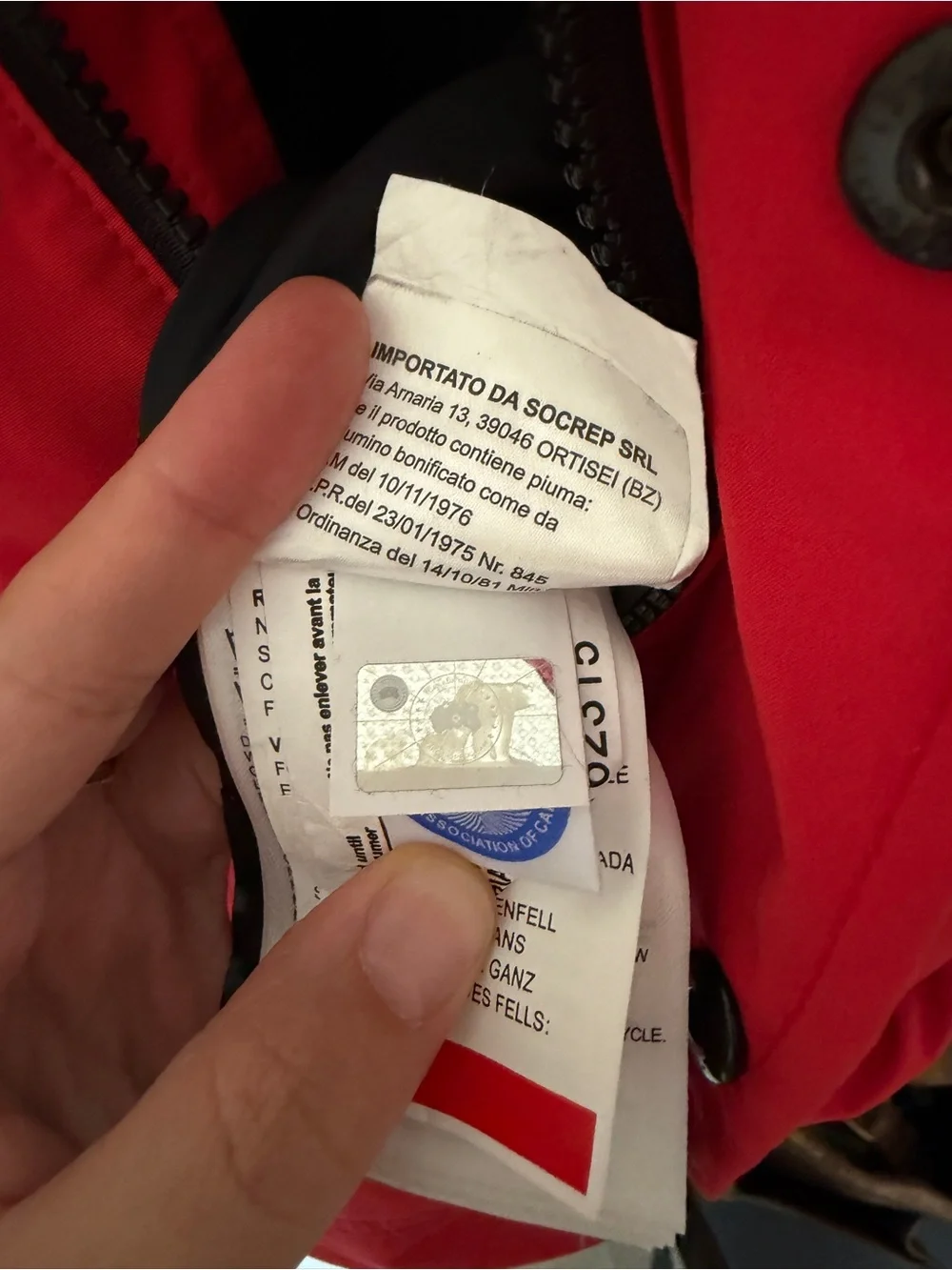 Canada Goose Infant Winter Snowsuit in Red with Fur Hood - 2-3 Years